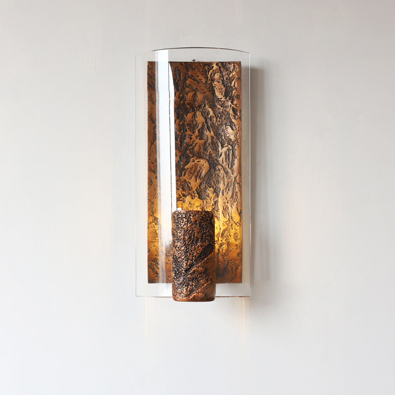 Semicircle Glass Aluminum Living Wall Lamp