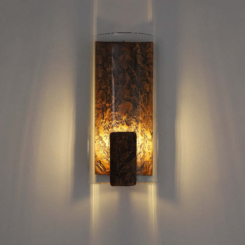 Semicircle Glass Aluminum Living Wall Lamp