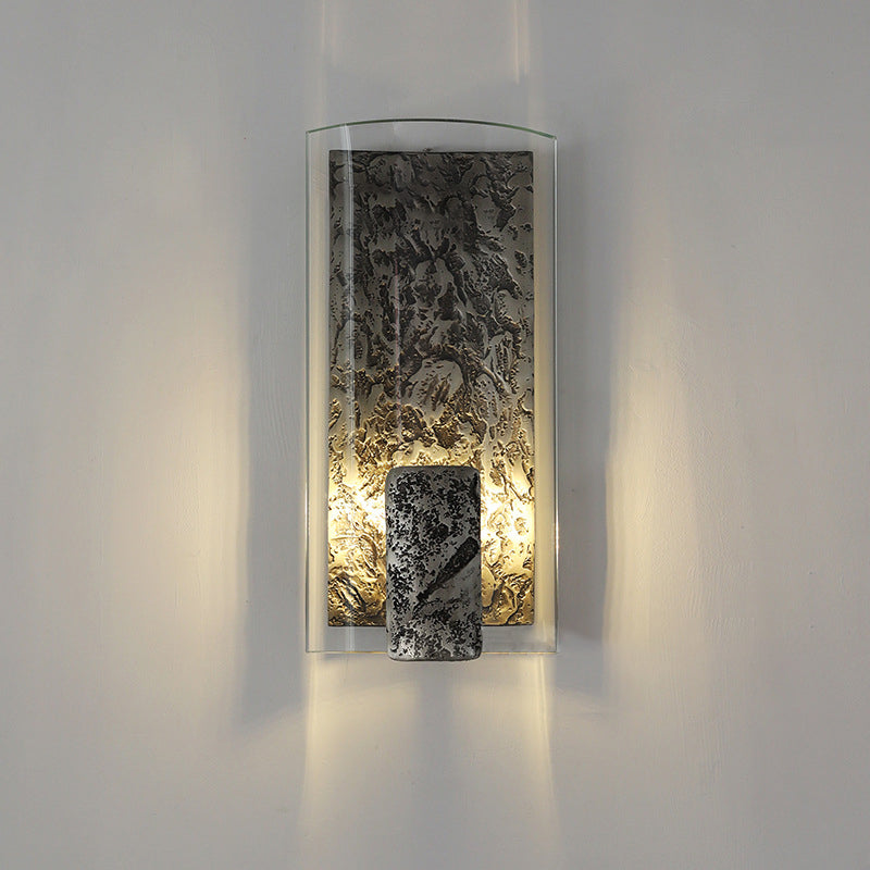 Semicircle Glass Aluminum Living Wall Lamp