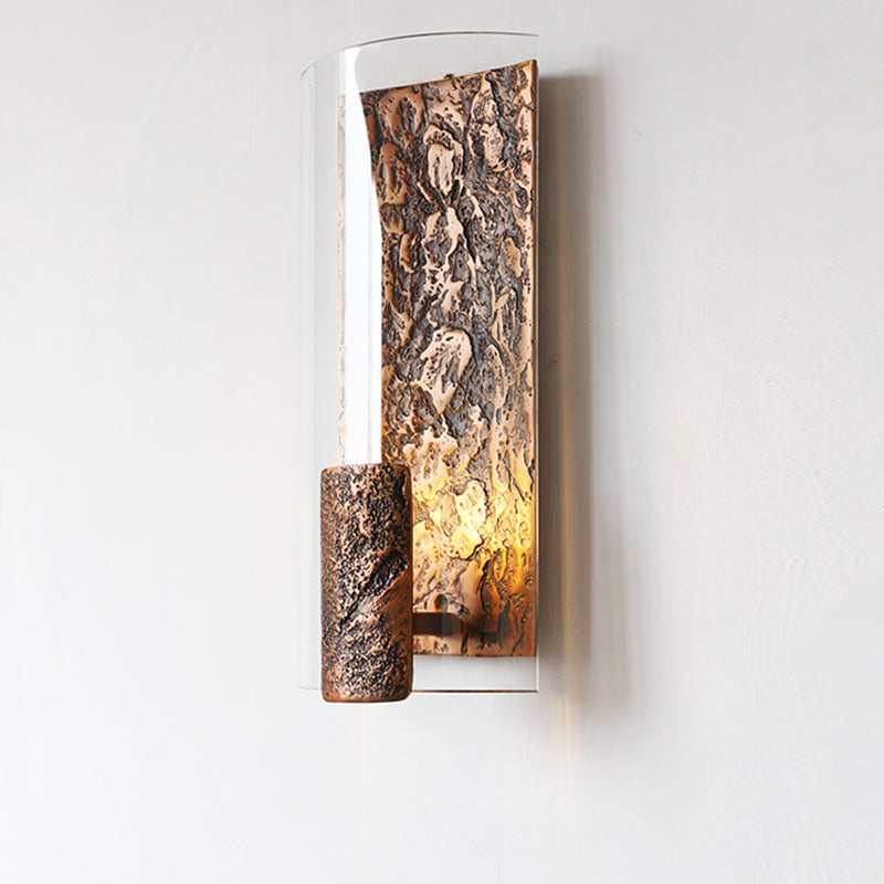 Semicircle Glass Aluminum Living Wall Lamp