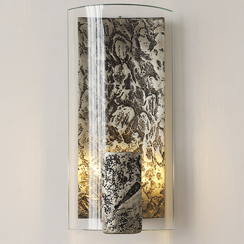 Semicircle Glass Aluminum Living Wall Lamp
