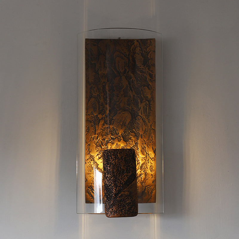 Semicircle Glass Aluminum Living Wall Lamp