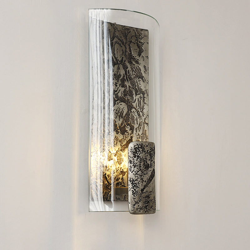 Semicircle Glass Aluminum Living Wall Lamp