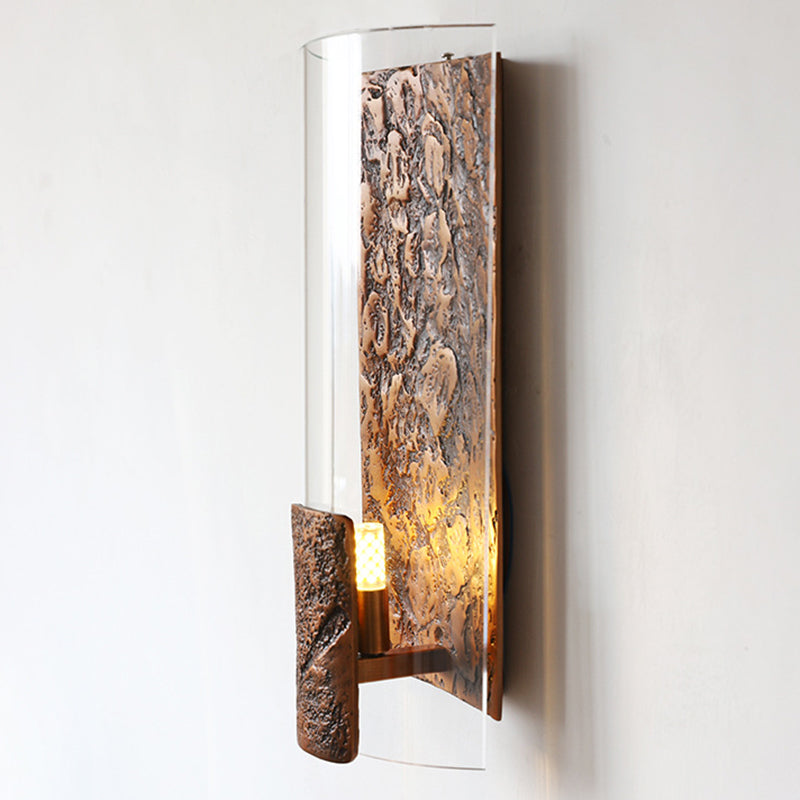 Semicircle Glass Aluminum Living Wall Lamp