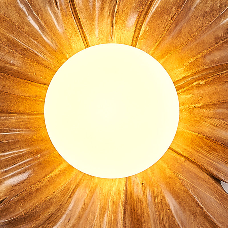 Floral Orb Resin Roto-molding Wall Lamp
