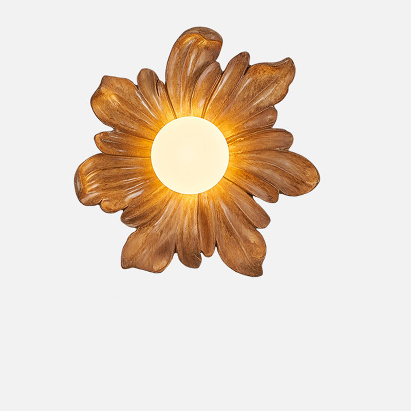 Floral Orb Resin Roto-molding Wall Lamp