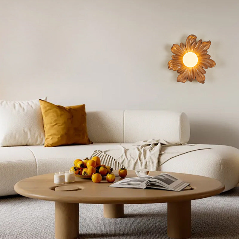 Floral Orb Resin Roto-molding Wall Lamp