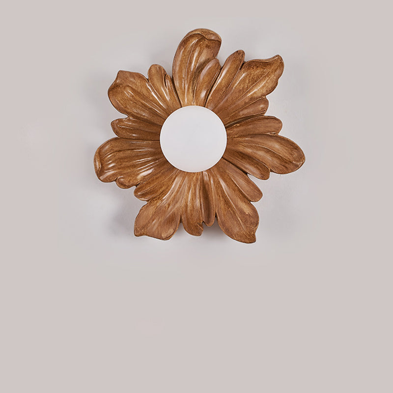 Floral Orb Resin Roto-molding Wall Lamp