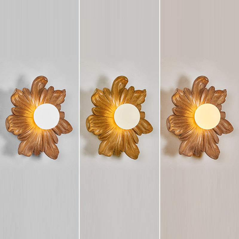 Floral Orb Resin Roto-molding Wall Lamp