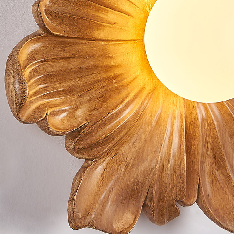 Floral Orb Resin Roto-molding Wall Lamp