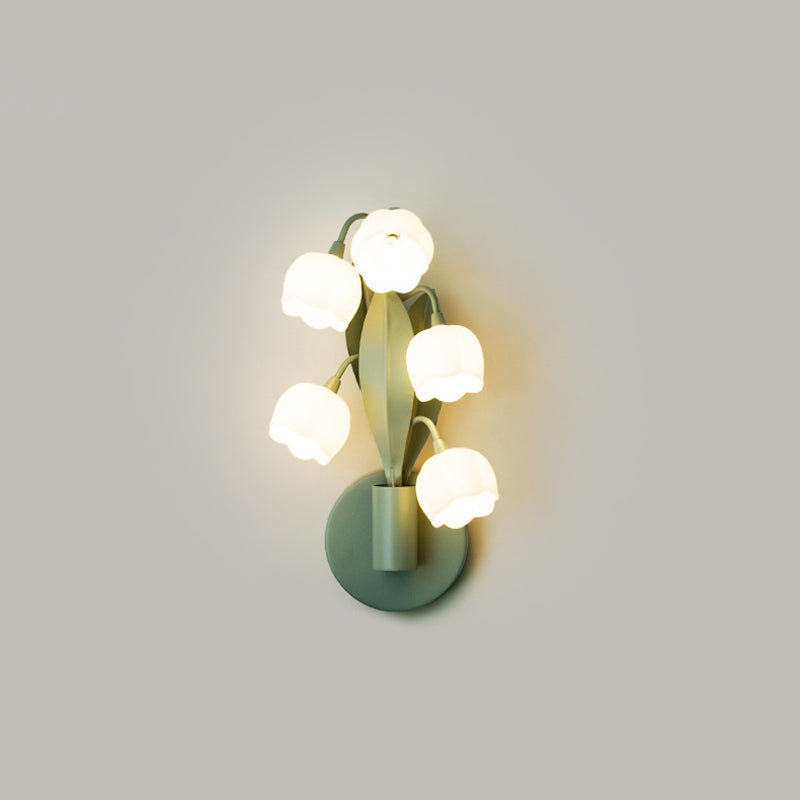 Floral Bouquet Iron PC 5-Light Wall Lamp
