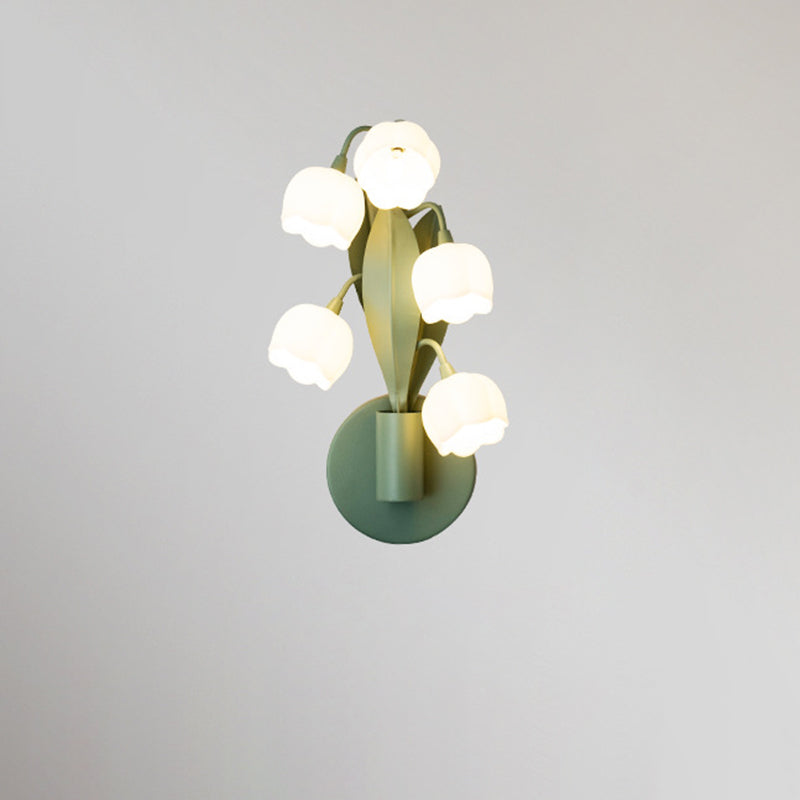 Floral Bouquet Iron PC 5-Light Wall Lamp