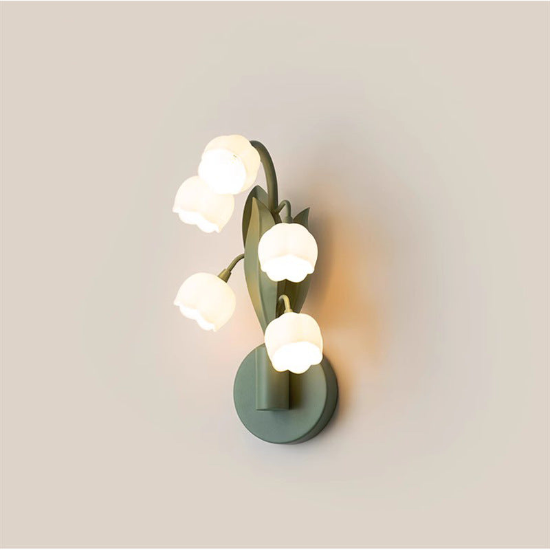 Floral Bouquet Iron PC 5-Light Wall Lamp