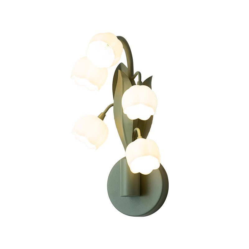 Floral Bouquet Iron PC 5-Light Wall Lamp