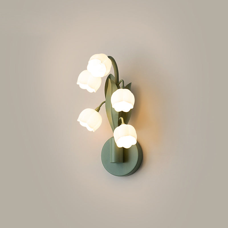 Floral Bouquet Iron PC 5-Light Wall Lamp