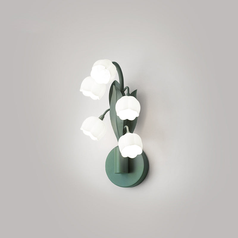 Floral Bouquet Iron PC 5-Light Wall Lamp