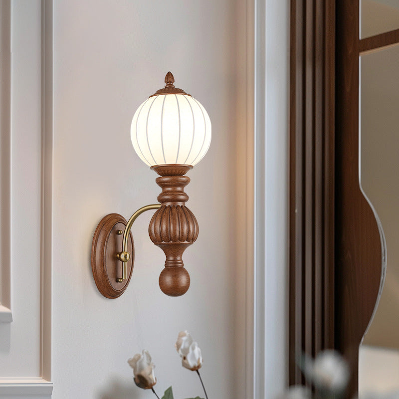 Orb Resin Roto-molding Fabric Wall Lamp