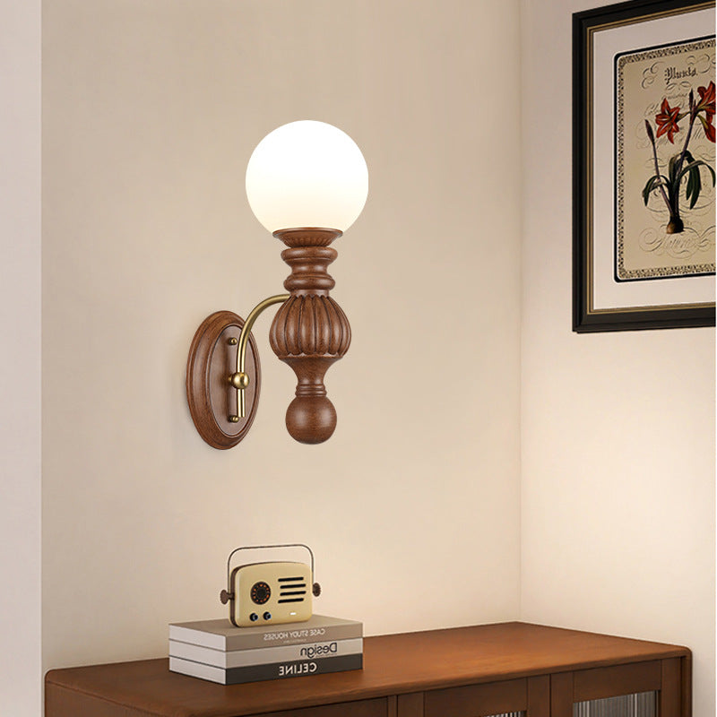 Orb Resin Roto-molding Fabric Wall Lamp
