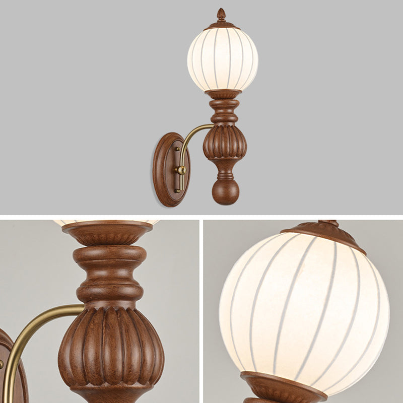 Orb Resin Roto-molding Fabric Wall Lamp