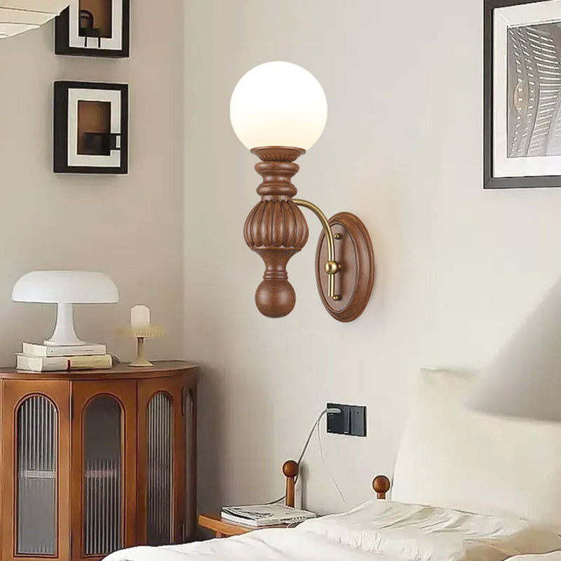 Orb Resin Roto-molding Fabric Wall Lamp