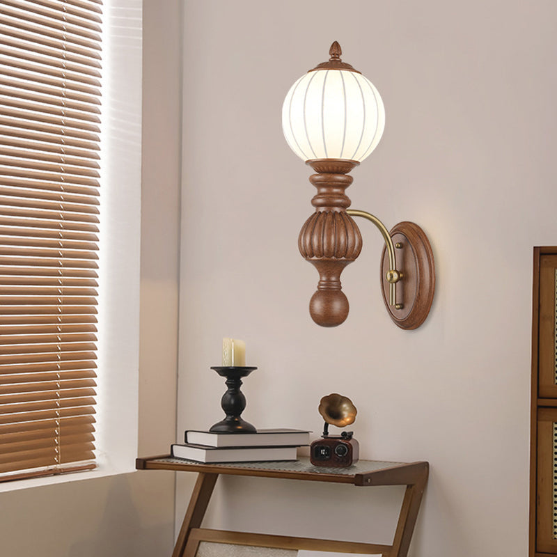 Orb Resin Roto-molding Fabric Wall Lamp