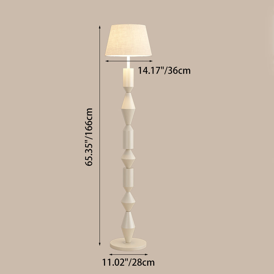 Contemporary Nordic Trapezoid Fabric Floor Lamp