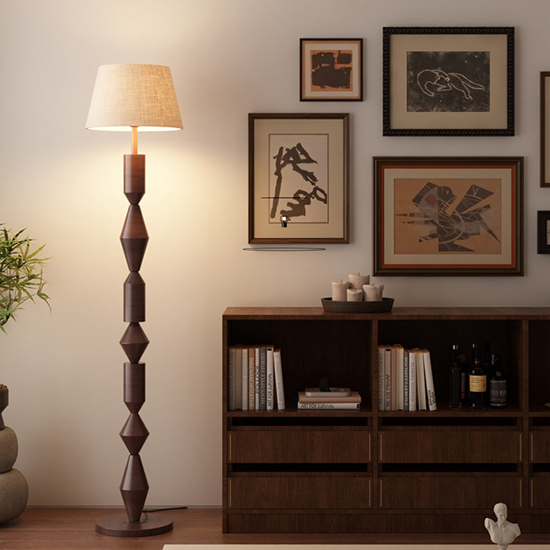 Contemporary Nordic Trapezoid Fabric Floor Lamp