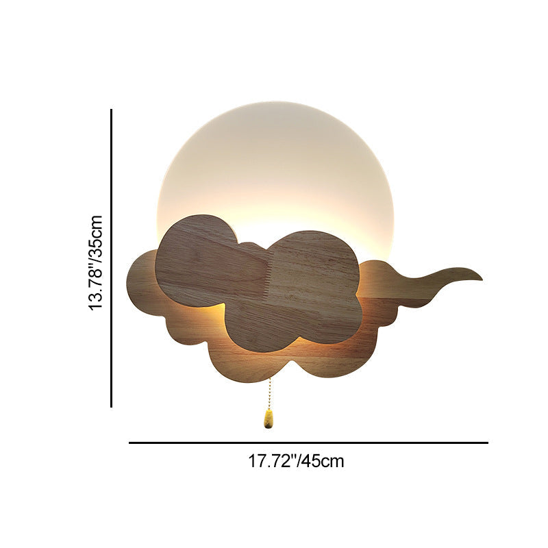 Cloud Oak Acrylic Living Wall Lamp