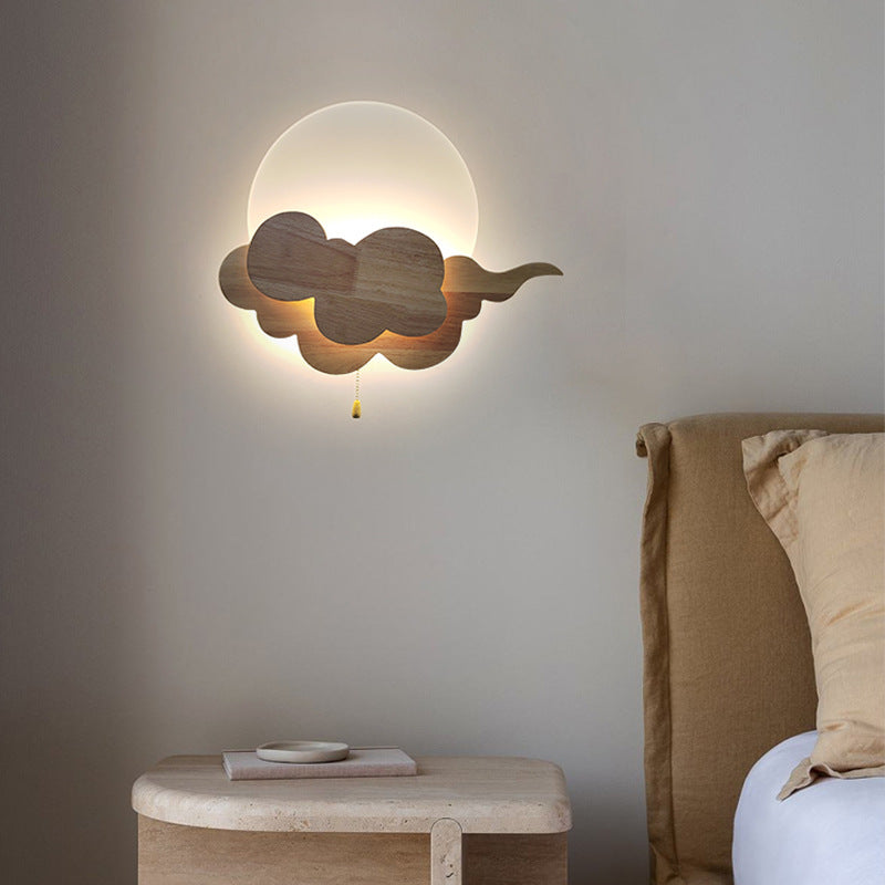 Cloud Oak Acrylic Living Wall Lamp