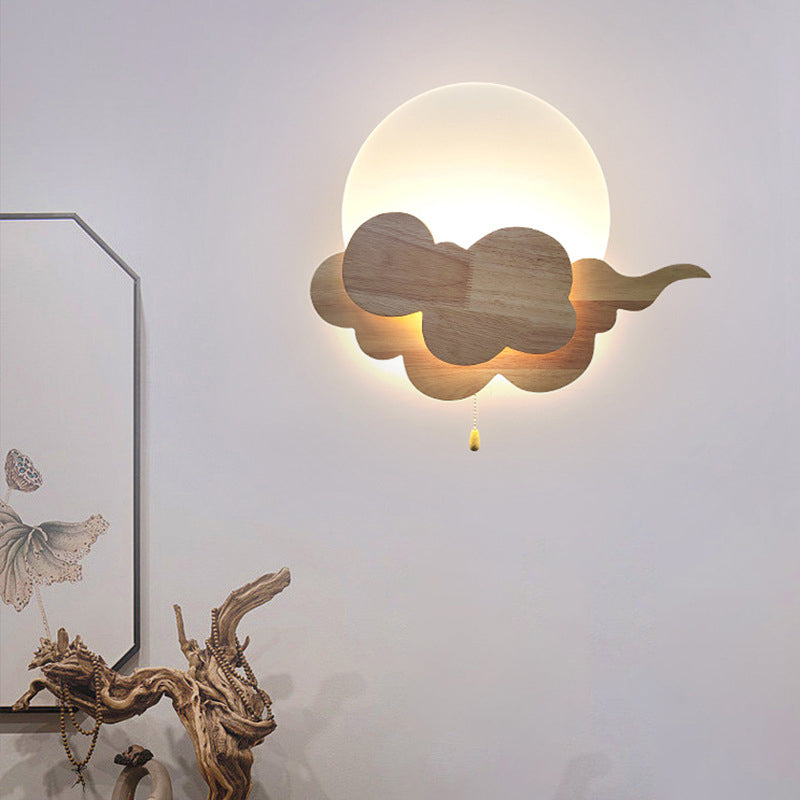 Cloud Oak Acrylic Living Wall Lamp