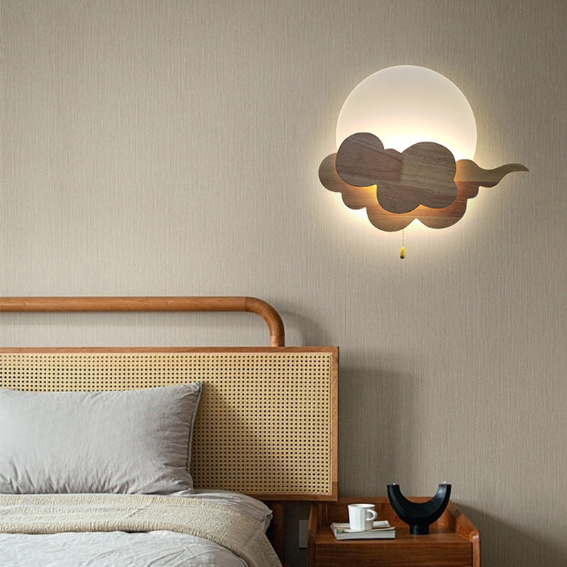 Cloud Oak Acrylic Living Wall Lamp