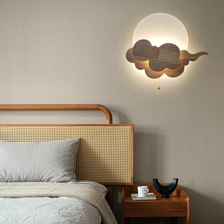 Cloud Oak Acrylic Living Wall Lamp