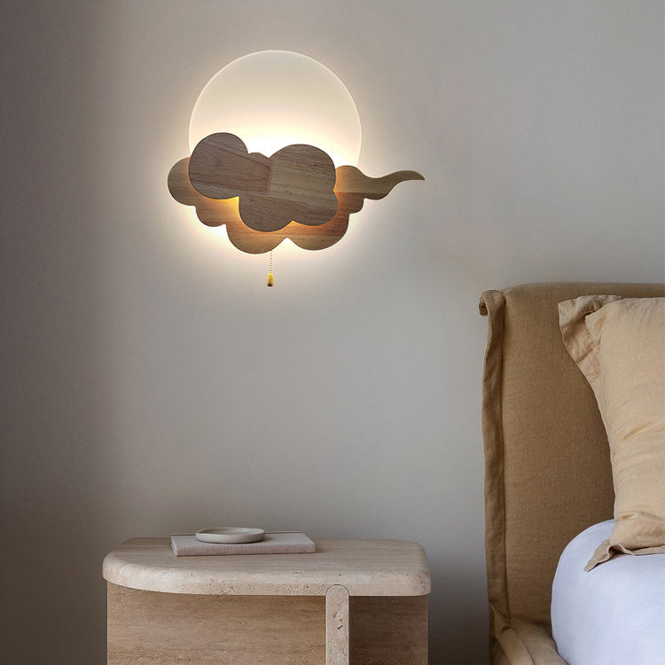 Cloud Oak Acrylic Living Wall Lamp