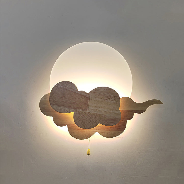 Cloud Oak Acrylic Living Wall Lamp