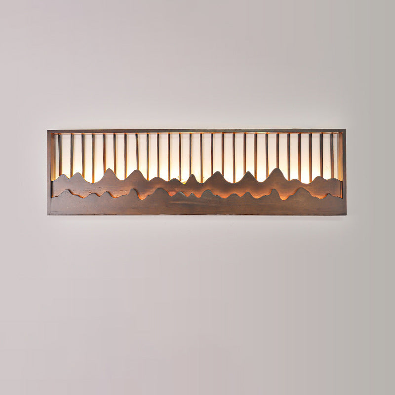 Round Rectangle Mountains Rubber Wall Lamp