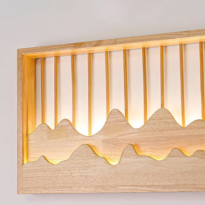 Round Rectangle Mountains Rubber Wall Lamp