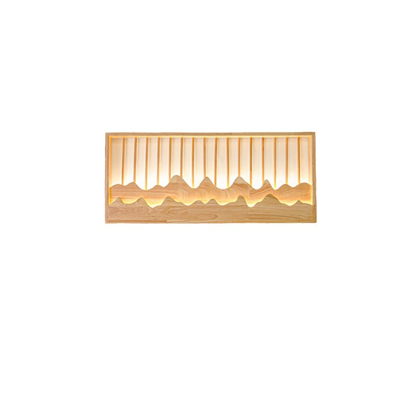 Round Rectangle Mountains Rubber Wall Lamp