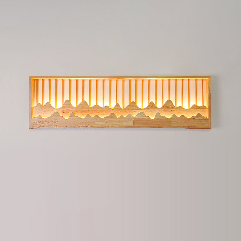 Round Rectangle Mountains Rubber Wall Lamp