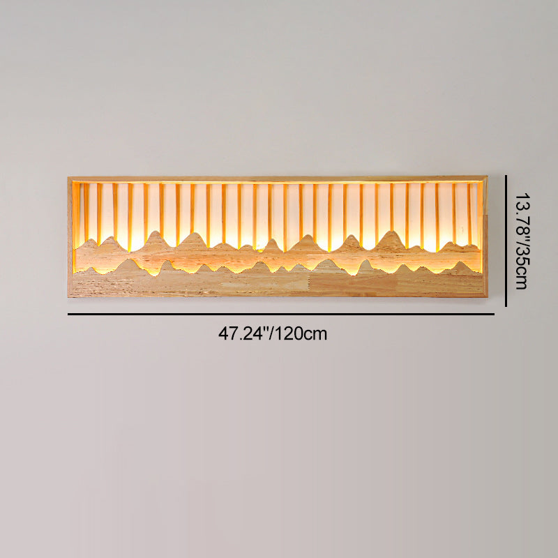 Round Rectangle Mountains Rubber Wall Lamp