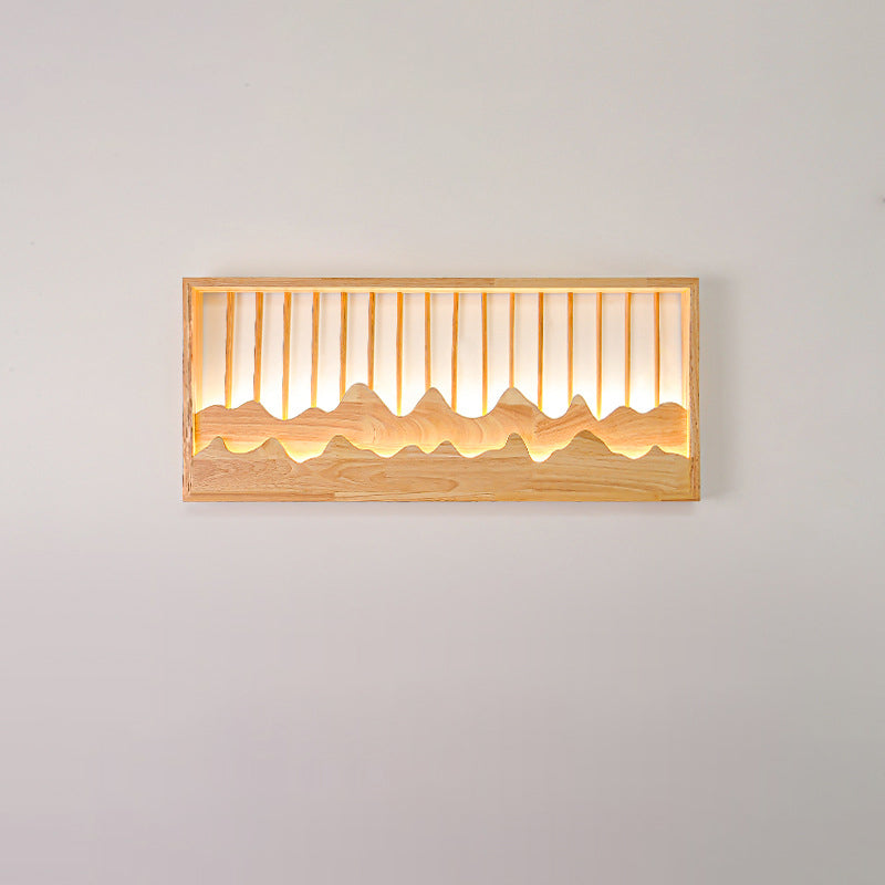 Round Rectangle Mountains Rubber Wall Lamp