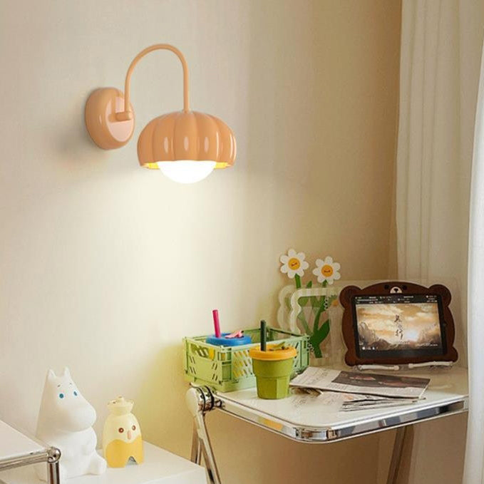 Cream Pumpkin Resin PE Wall Lamp