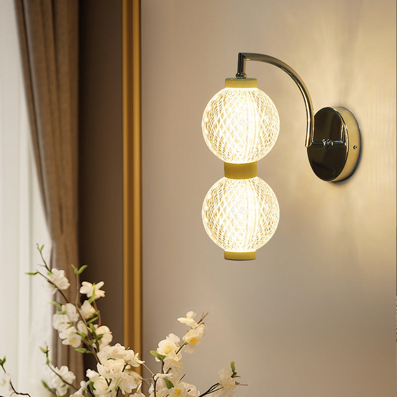 Round Orbs Acrylic Iron Wall Lamp