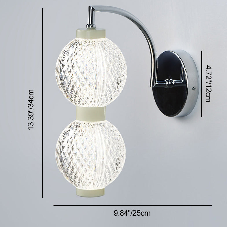 Round Orbs Acrylic Iron Wall Lamp