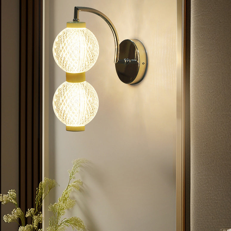 Round Orbs Acrylic Iron Wall Lamp