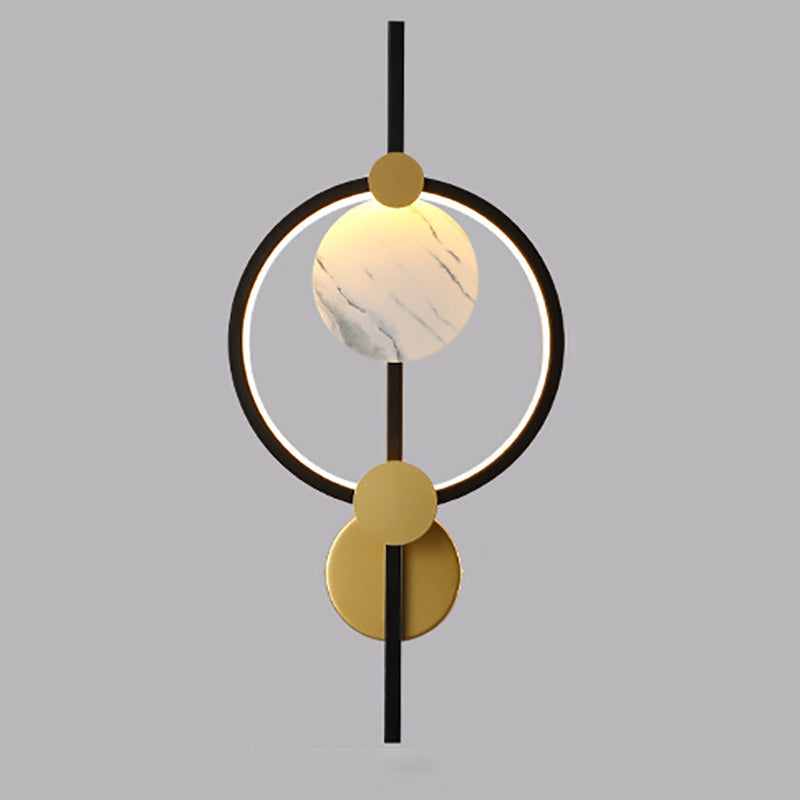 Round Stitching Circle Aluminum Wall Lamp