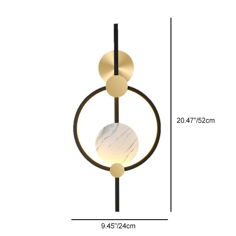 Round Stitching Circle Aluminum Wall Lamp