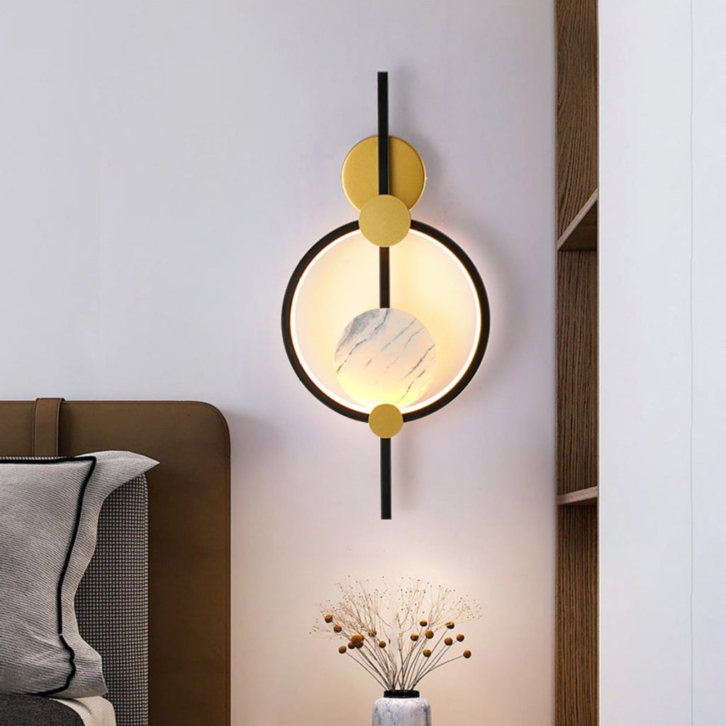 Round Stitching Circle Aluminum Wall Lamp