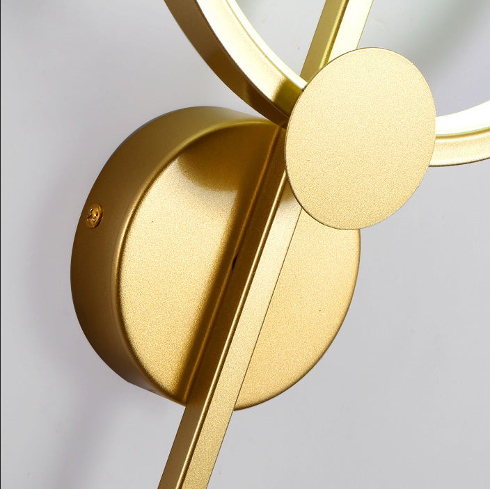 Round Stitching Circle Aluminum Wall Lamp