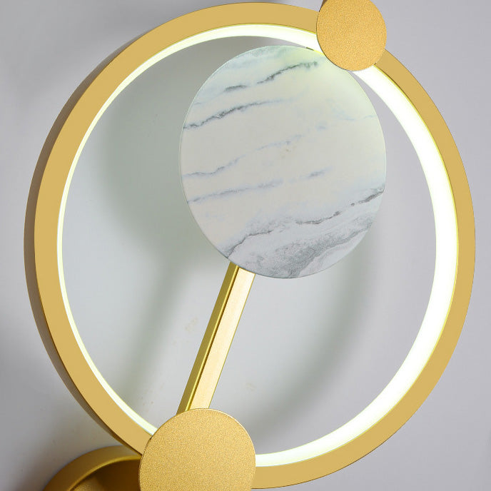 Round Stitching Circle Aluminum Wall Lamp
