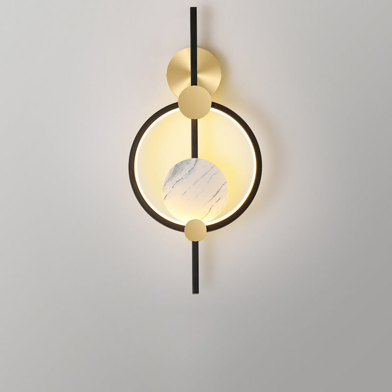 Round Stitching Circle Aluminum Wall Lamp